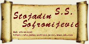 Stojadin Sofronijević vizit kartica